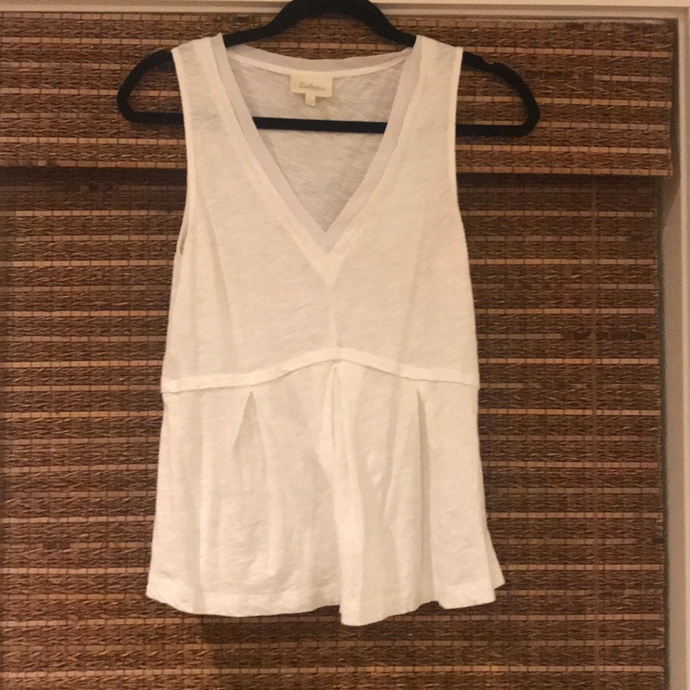 Anthropologie White Tank Size Small EUC Deletta